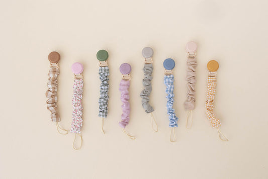 Metal-Free Muslin Cotton and Silicone Pacifier Clips