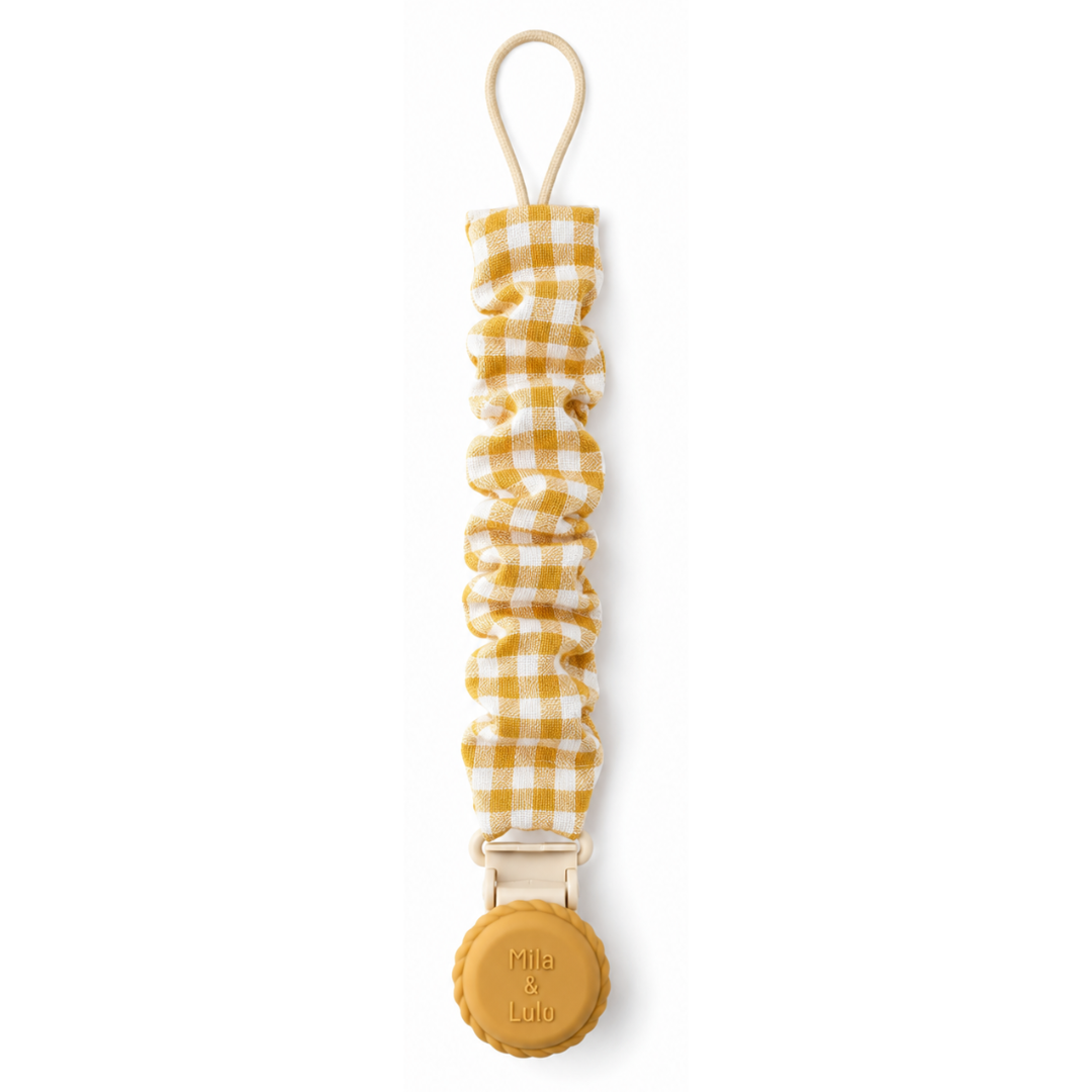 Metal-Free Muslin Cotton and Silicone Pacifier Clips