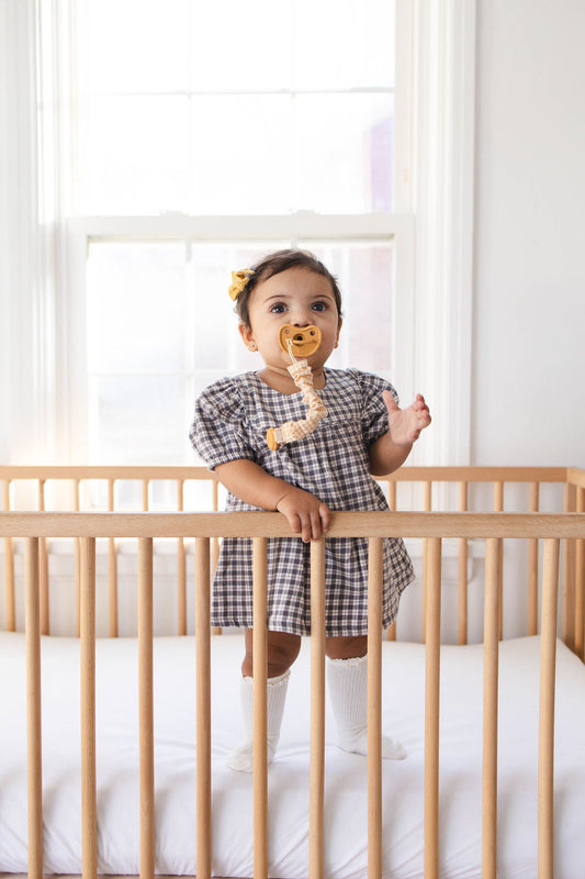 silicone pacifier and metal-free clip