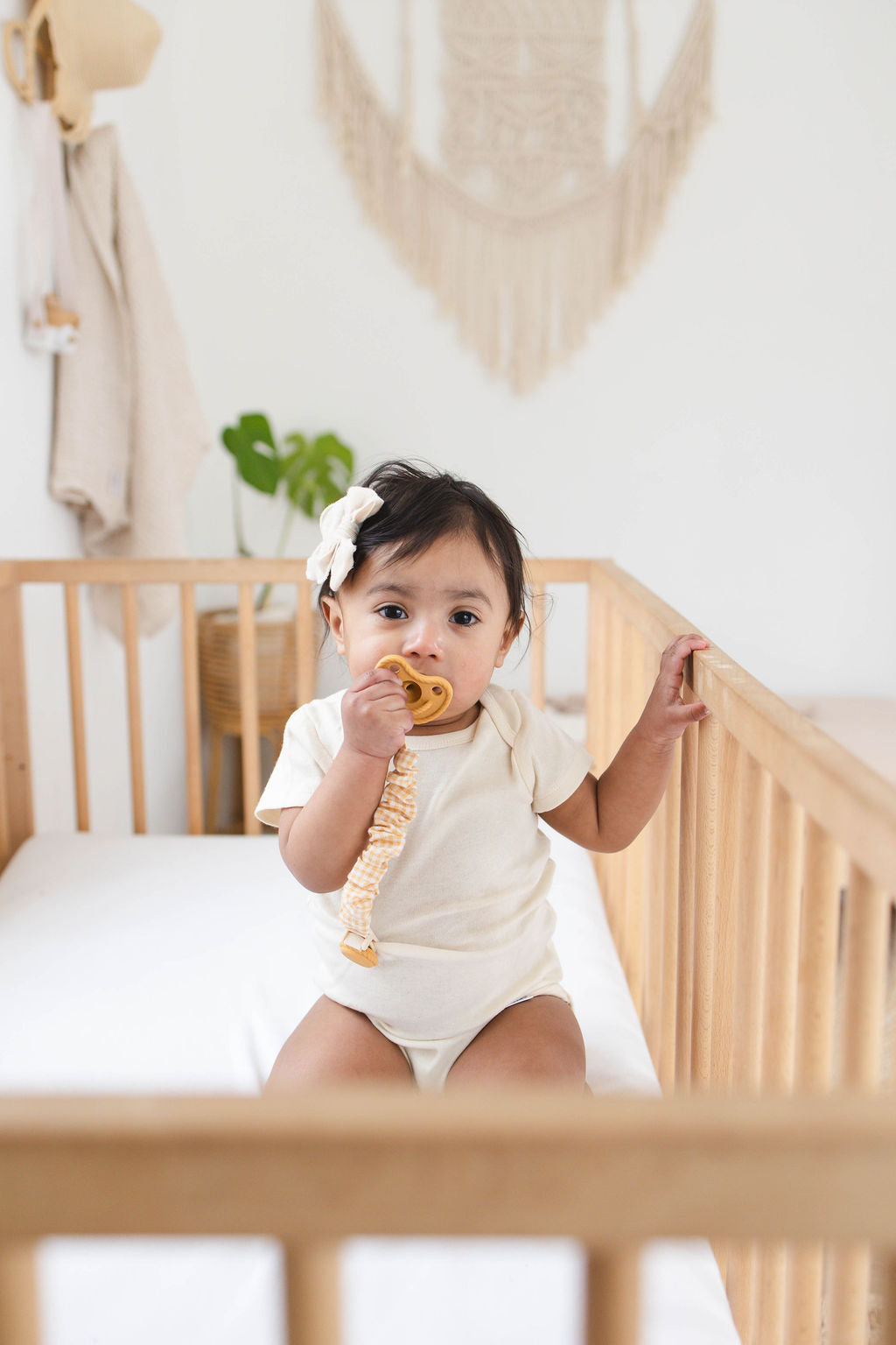 Metal-Free Muslin Cotton and Silicone Pacifier Clips