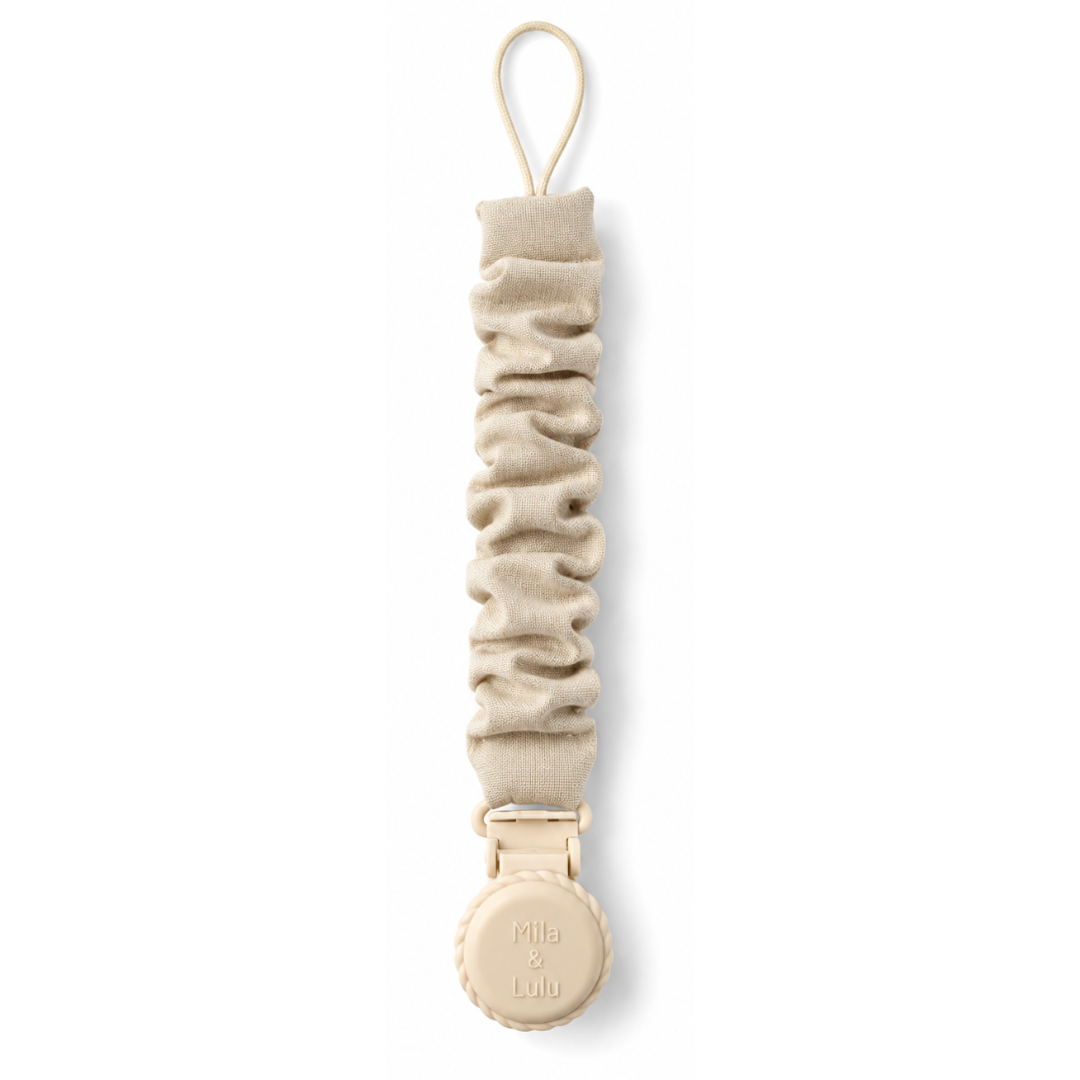 Metal-Free Muslin Cotton and Silicone Pacifier Clips