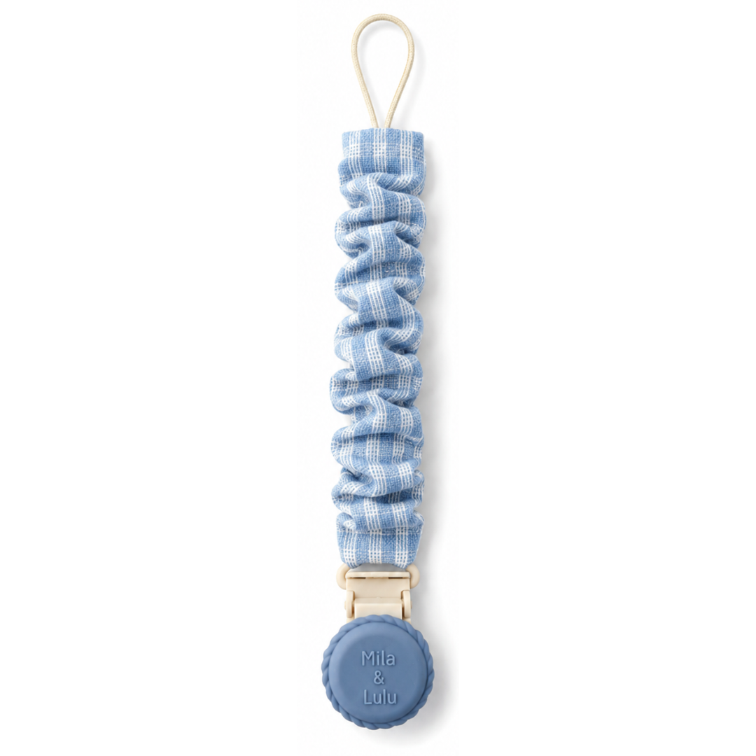 Metal-Free Muslin Cotton and Silicone Pacifier Clips