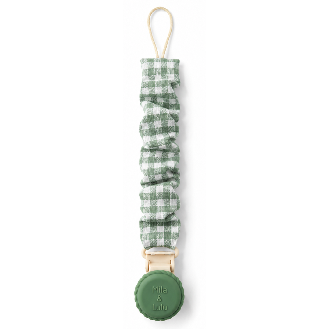 Metal-Free Muslin Cotton and Silicone Pacifier Clips