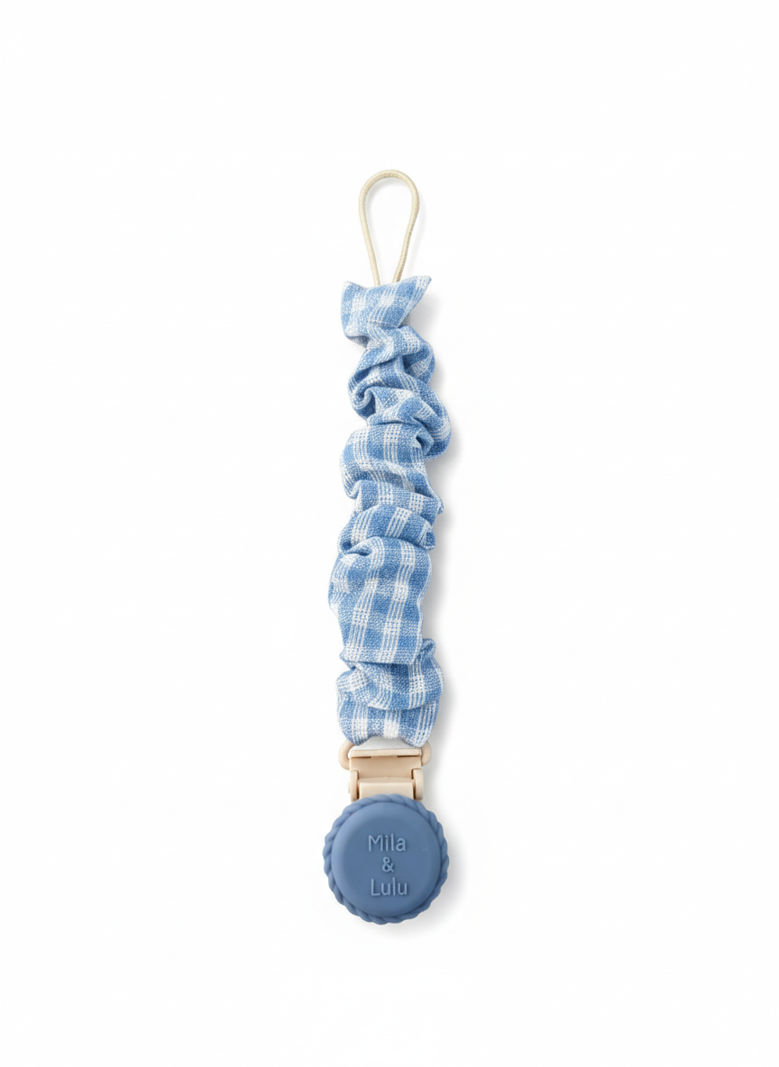 Metal-Free Muslin Cotton and Silicone Pacifier Clips