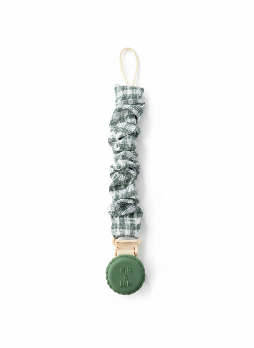 Metal-Free Muslin Cotton and Silicone Pacifier Clips