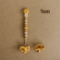 Silicone non-toxic rust free pacifier clip set in color Sun