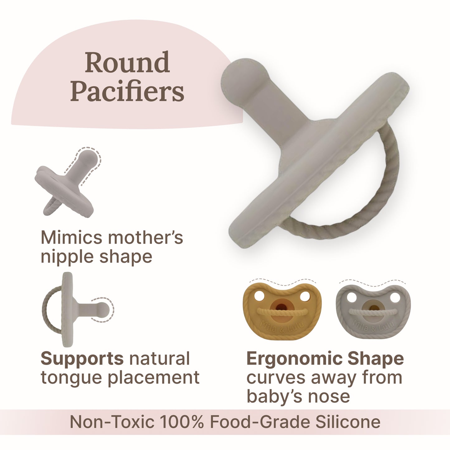 Mila & Lulu best pacifiers, non toxic baby pacifiers