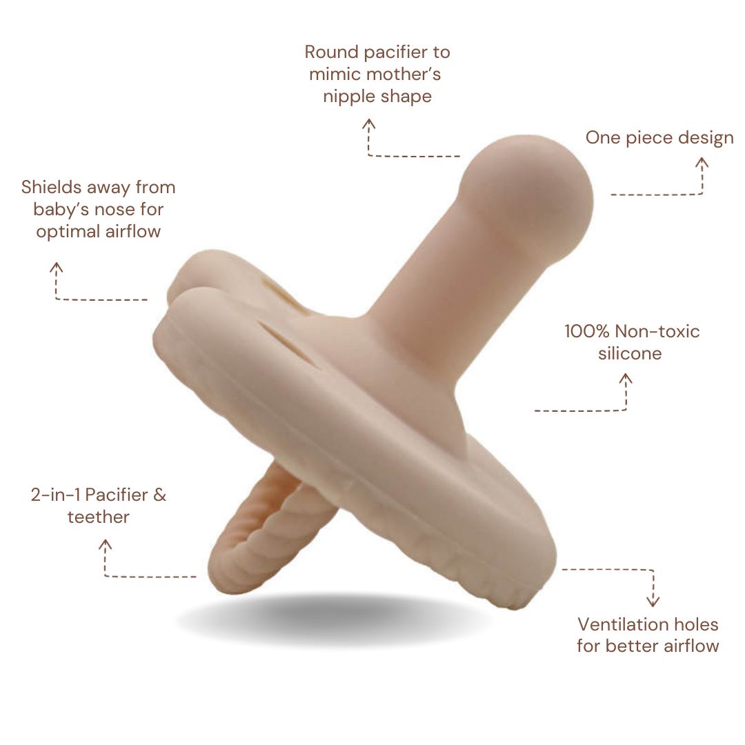 Non-toxic, BPA free one piece design silicone baby dummy